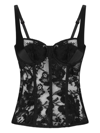 DOLCE & GABBANA LACE-DETAILING SHEER CORSET