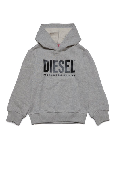 Diesel Kids Lsfort Di Over Hoodie In Grey