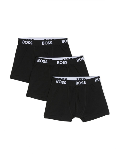 Bosswear Kids' Three-pack Boxer Briefs In Black