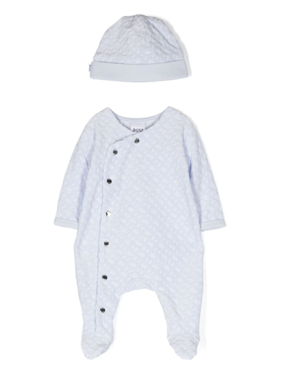 Bosswear Babies' Organic Cotton-blend Pajamas Set In Blue