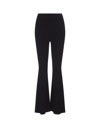 Stella Mccartney Woven-knit Flared-leg Trousers In Nero