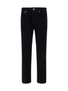 Kenzo Black Logo Patch Straight-leg Jeans In Rinse Black Denim