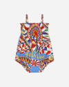 Dolce & Gabbana Carreto-print Sleeveless Shorties In Multicolor