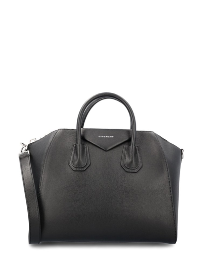 Givenchy Antigona Small Leather Tote In Black