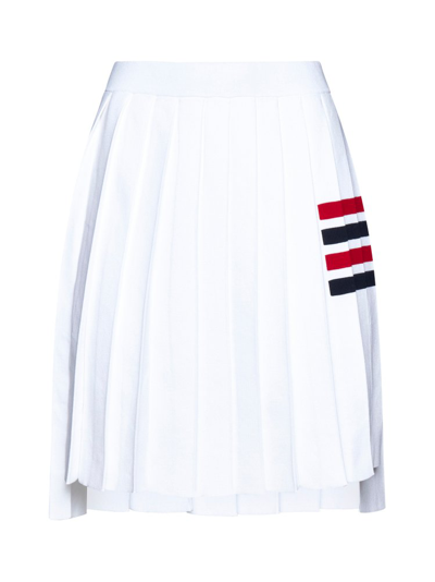 Thom Browne Pleated Mini Skirt In White