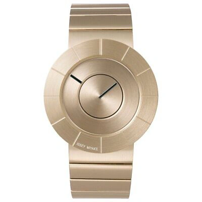 Pre-owned Issey Miyake Ny0n005  To Tokujin Yoshioka Design Watch Gold Stainless Steel
