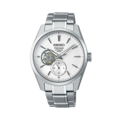 Pre-owned Seiko Presage Sharp Edged Open Heart Automatic Watch Sarj001 / Spb415 Usus