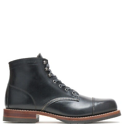 Pre-owned Wolverine 1000 Mile Cap-toe Classic W990076 Mens Black Casual Dress Boots