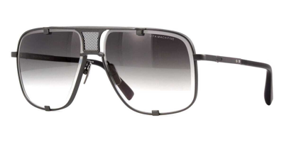 Pre-owned Dita Mach-five Sunglasses Drx-2087-h-blk-blk-64 Black Iron Frame Dark Grey Lens In Gray