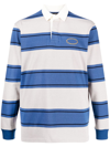 AFB LOGO-EMBROIDERED STRIPED POLO SHIRT