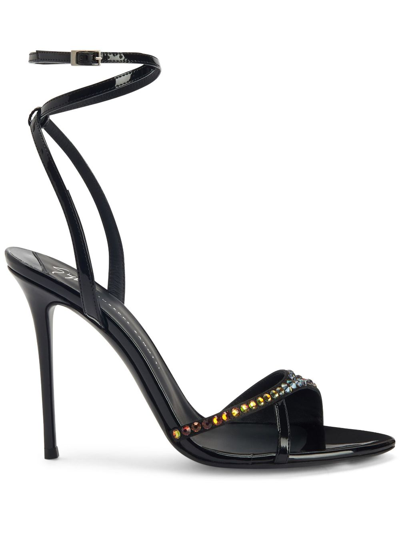 Giuseppe Zanotti Bellha 105mm Crystal-embellished Sandals In Black