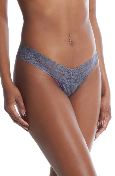 Hanky Panky Print Low Rise Thong In Academy Check