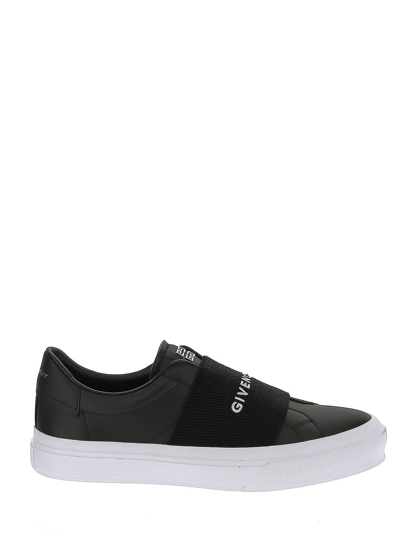 Givenchy City Court Logo-embroidered Leather Low-top Trainers In Black