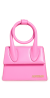 JACQUEMUS LE CHIQUITO NOEUD SATCHEL NEON PINK