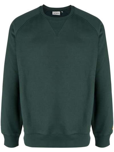 Carhartt Logo Cotton Blend Sweatshirt In Green