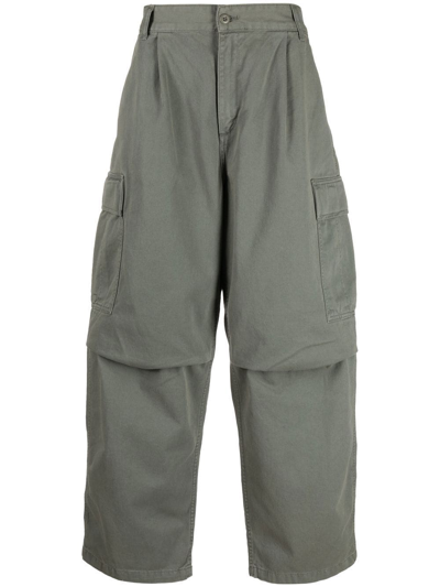 Carhartt Multiple-pockets Cotton Cargo Trousers In Green