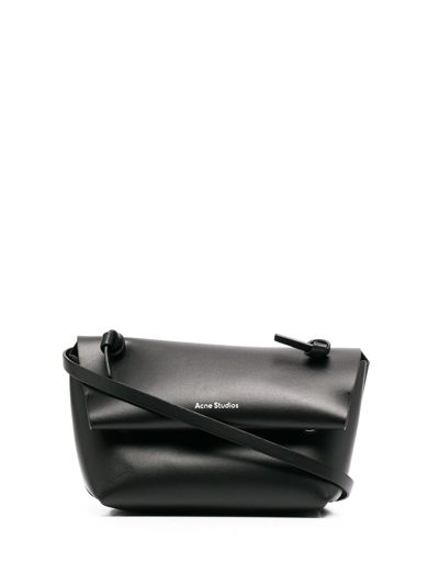 Acne Studios Mini Leather Shoulder Bag In Black