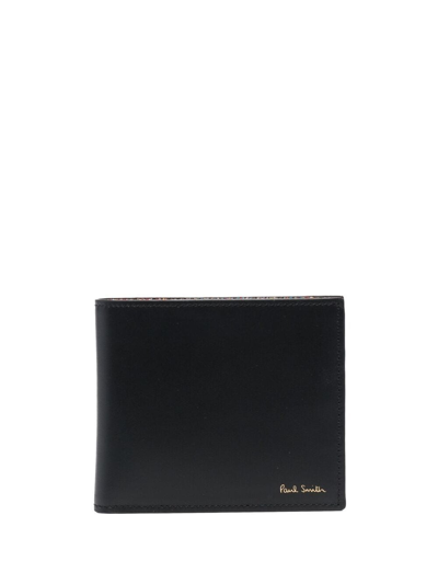 Paul Smith Logo Leather Wallet In Black