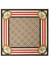 Burberry Montage Print Silk Square Scarf In Neutrals