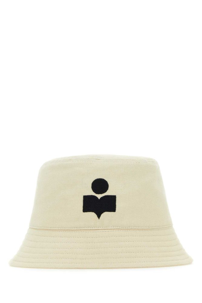 Isabel Marant Logo Embroidered Bucket Hat In White