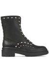 Jimmy Choo Nola Crystal-embellished Leather Boots In Black