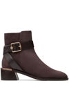 JIMMY CHOO CLARICE 45MM LEATHER ANKLE BOOTS