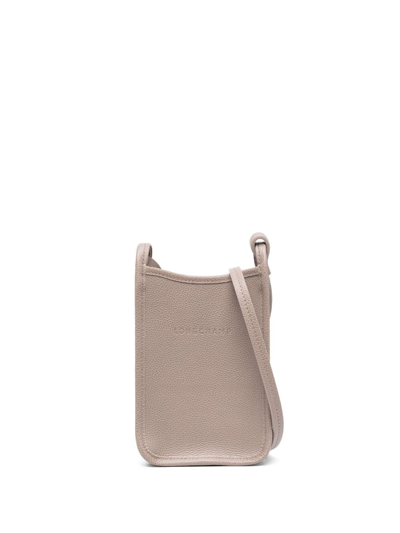 Longchamp Le Foulonné Leather Phone Case In 中性色