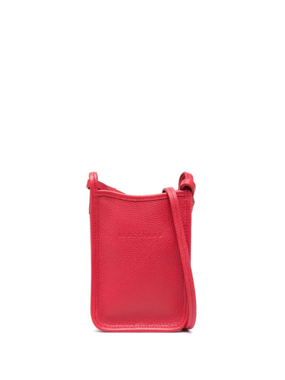 Longchamp Le Foulonné Leather Phone Case In Love