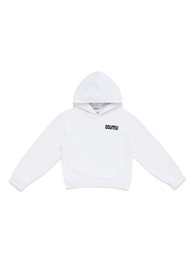 Marcelo Burlon County Of Milan Optical Cross Cotton Hoodie In White