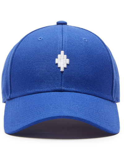 Marcelo Burlon County Of Milan “starter”十字logo科技织物帆布帽子 In Blue