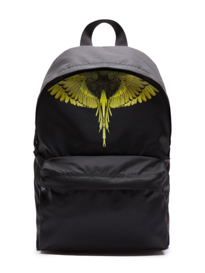 Marcelo Burlon County Of Milan Icon Wings Printed Backpack In Black