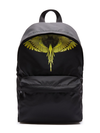 Marcelo Burlon County Of Milan Kids' Icon Wings Printed Backpack In Black