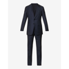 TOM FORD TOM FORD MENS NAVY SINGLE-BREASTED DOUBLE-VENT SHELTON-FIT WOOL-BLEND SUIT,67124443