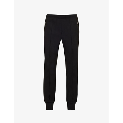 Emporio Armani Mens Nero Brand-patch Tapered-leg Regular-fit Cotton-blend Jogging Bottoms