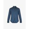 Corneliani Long-sleeve Denim Shirt In Denim