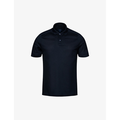 Eton Men's Cotton Jersey Polo Shirt In Navy Blue