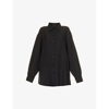 Givenchy Silk Oversized Shirt In Black