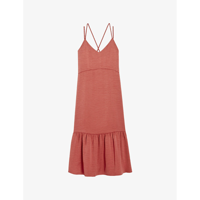 Claudie Pierlot Braided-straps Midi Dress In Naturels