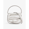 Diesel Womens Silver 1dr Leather Cross-body Bag