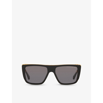 Dita Womens Black D4000351 Souliner Rectangle-frame Acetate Sunglasses