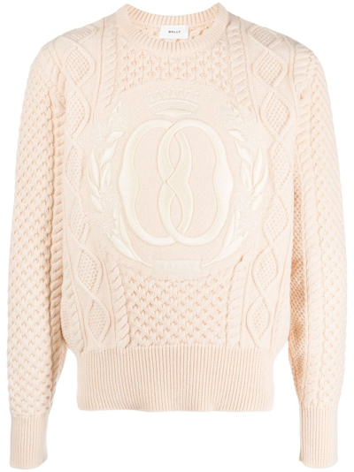 Bally Knit Turtleneck Jumper In Beige