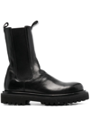 OFFICINE CREATIVE ELASTICATED-PANELS LEATHER BOOTS