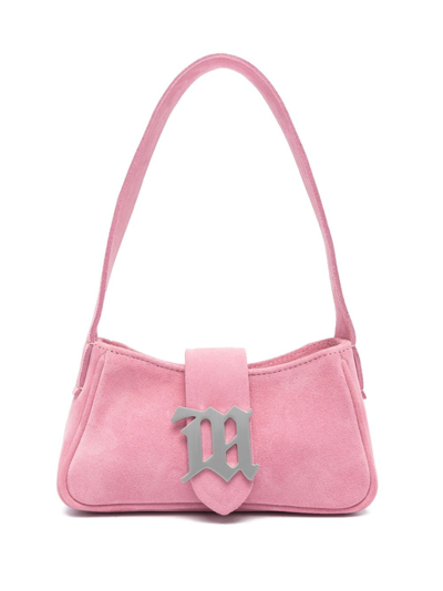 Misbhv Logo-plaque Suede Tote Bag In Rosa