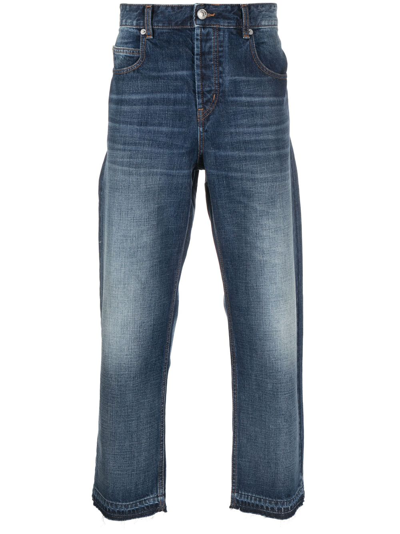 Isabel Marant Gerade Cropped-jeans In Blue