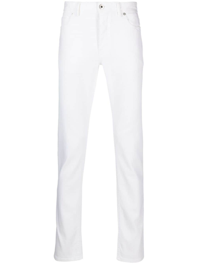 Brioni Stretch Cotton Denim Jeans In White