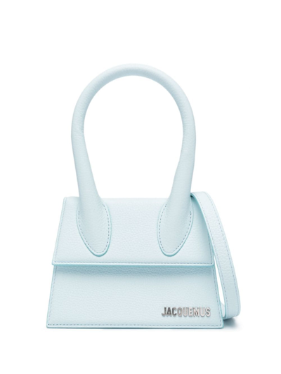 Jacquemus Le Chiquito Mini Leather Tote Bag In Blue