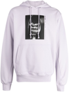 Helmut Lang Photo 1 Cotton Oversized Fit Hoodie In Lilac