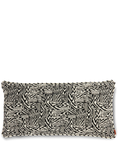 Missoni Noise Bouclé Rectangular Cushion In Schwarz