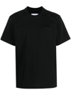Sacai Buckled Short-sleeve T-shirt In Schwarz