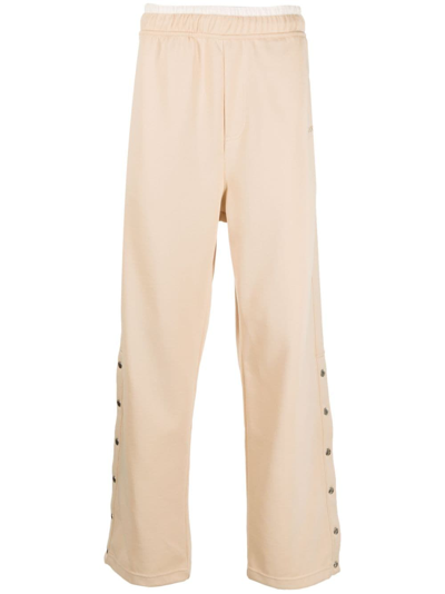 Lanvin Layered-effect Track Pants In Neutrals